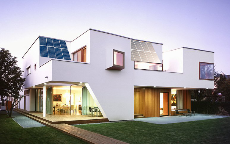 House with Solar Panels