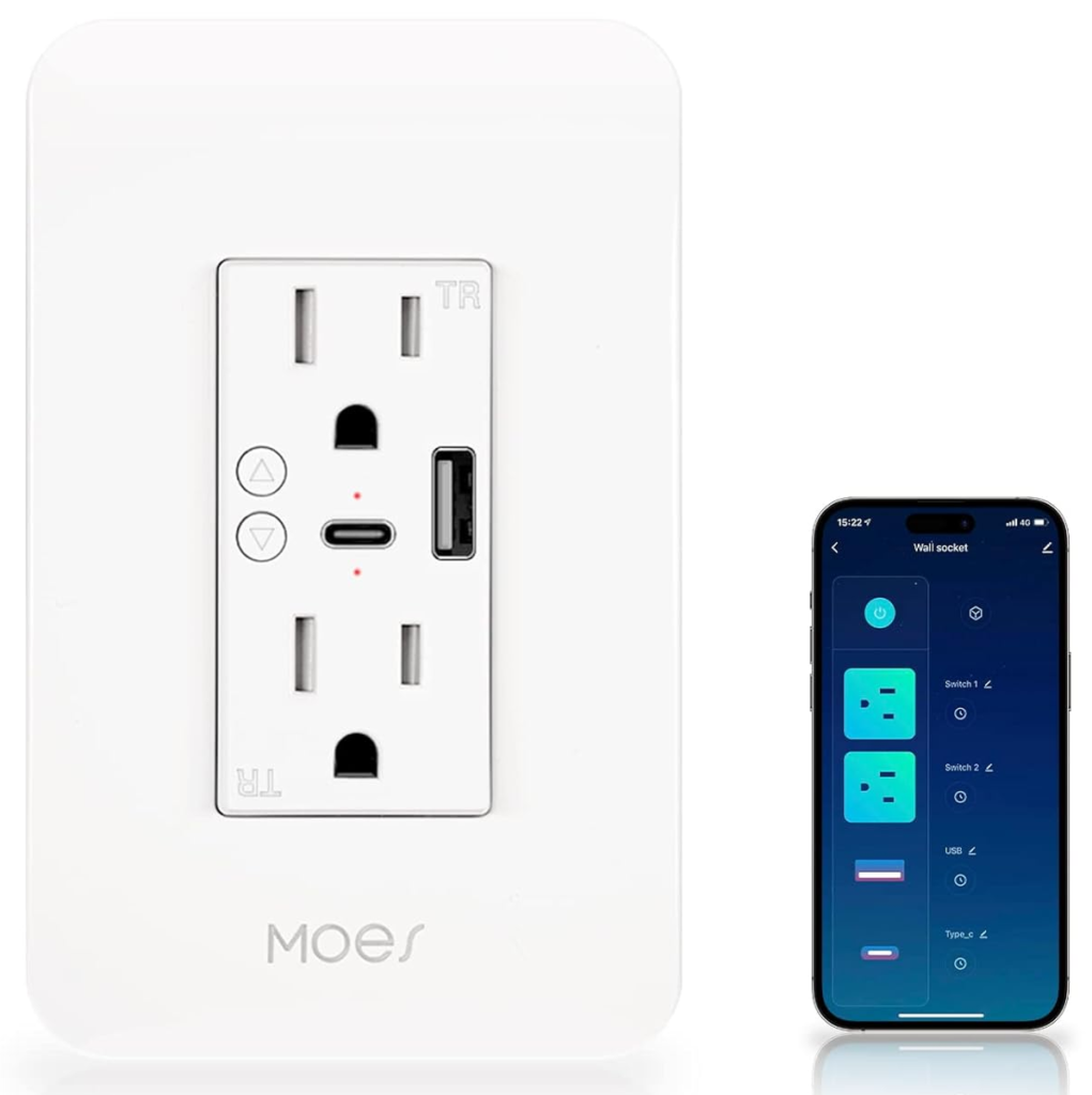 MOES Smart USB Wall Outlet