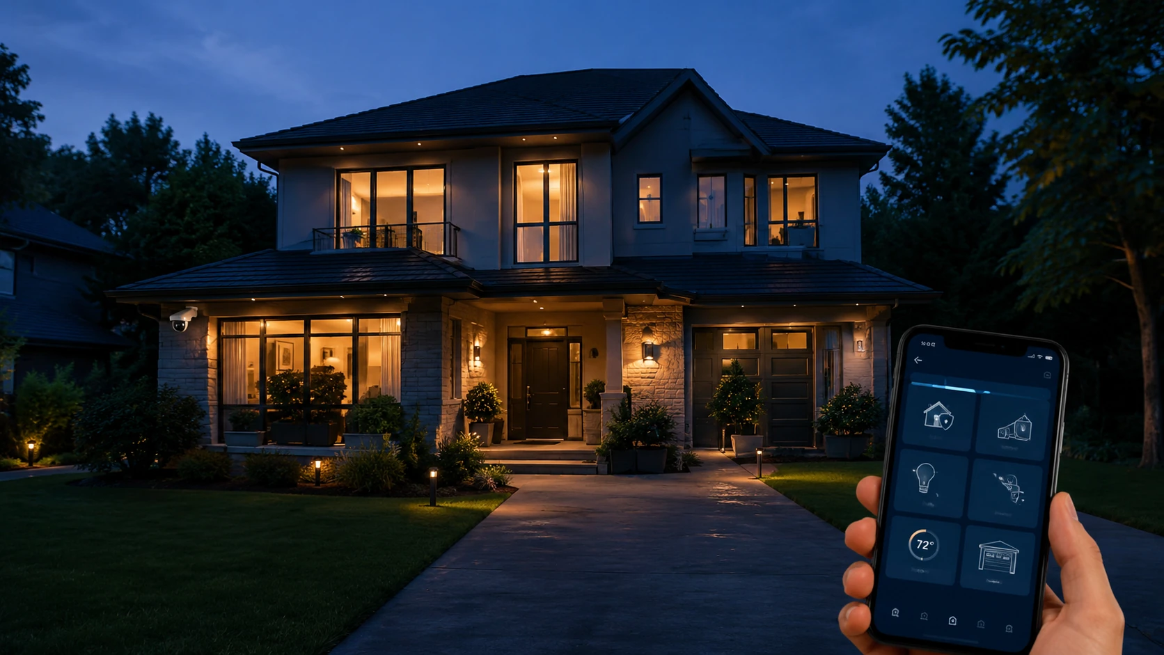 away-from home mode safe_modern_home_control_at_dusk